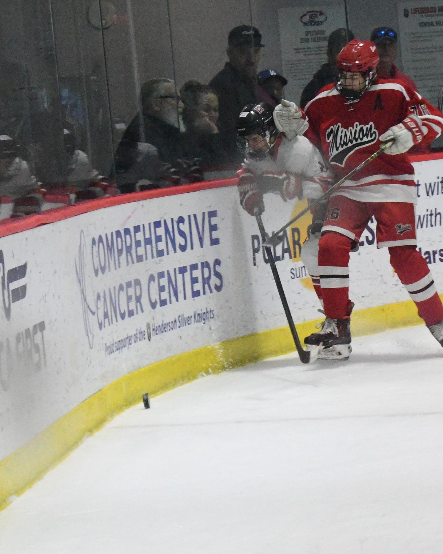 Parker Dustin playing hockey